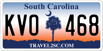 SC license plate KVO468