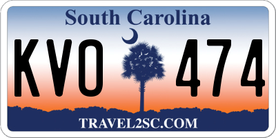 SC license plate KVO474