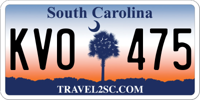 SC license plate KVO475