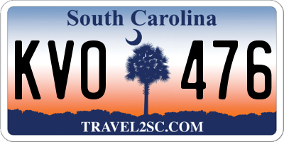 SC license plate KVO476