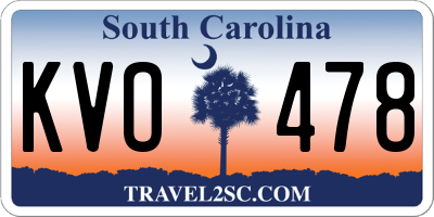 SC license plate KVO478
