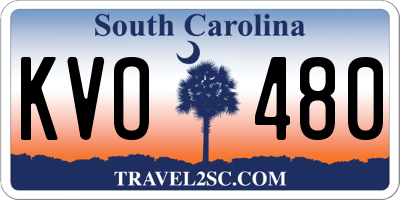 SC license plate KVO480