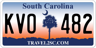 SC license plate KVO482