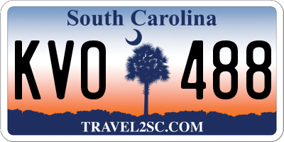 SC license plate KVO488