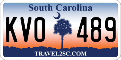 SC license plate KVO489