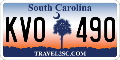 SC license plate KVO490