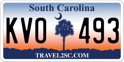 SC license plate KVO493