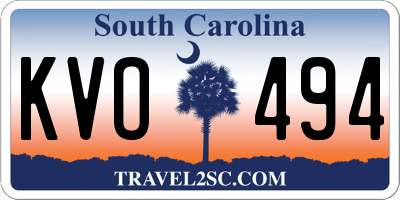 SC license plate KVO494