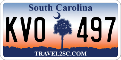 SC license plate KVO497