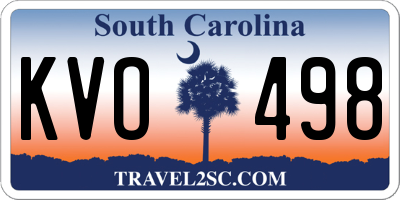 SC license plate KVO498