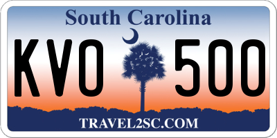 SC license plate KVO500