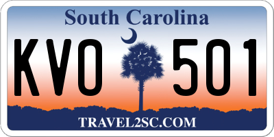 SC license plate KVO501