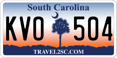 SC license plate KVO504