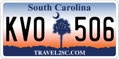 SC license plate KVO506