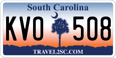 SC license plate KVO508