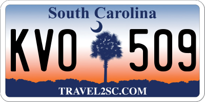 SC license plate KVO509