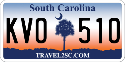 SC license plate KVO510