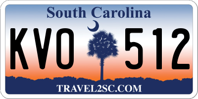SC license plate KVO512