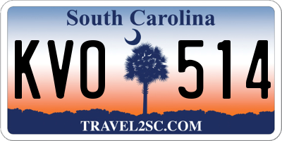 SC license plate KVO514