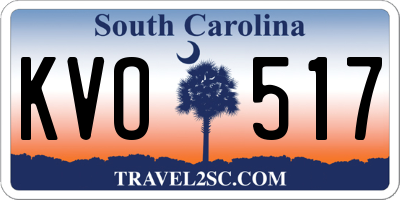 SC license plate KVO517