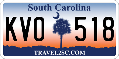 SC license plate KVO518