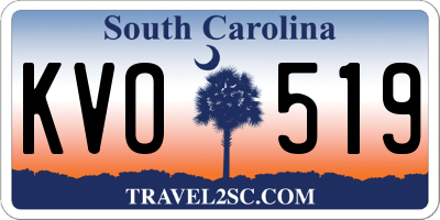 SC license plate KVO519