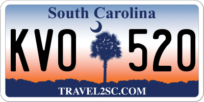 SC license plate KVO520