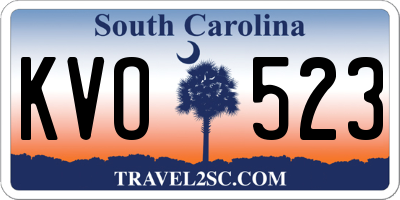 SC license plate KVO523