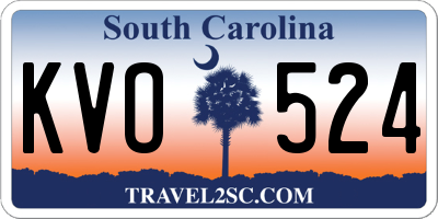 SC license plate KVO524