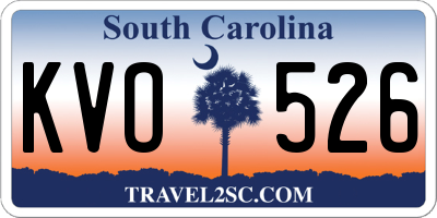 SC license plate KVO526