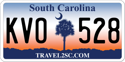 SC license plate KVO528