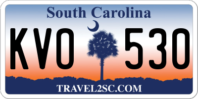 SC license plate KVO530