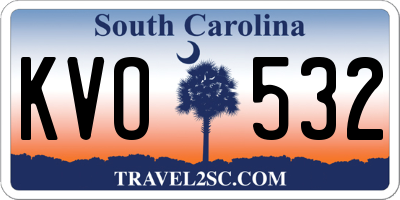 SC license plate KVO532