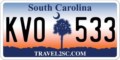 SC license plate KVO533