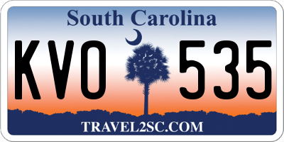 SC license plate KVO535