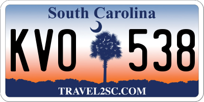SC license plate KVO538