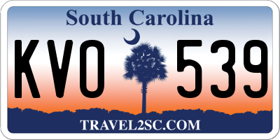 SC license plate KVO539