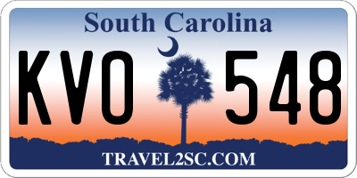 SC license plate KVO548