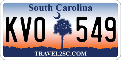 SC license plate KVO549