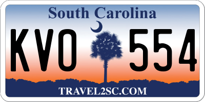 SC license plate KVO554