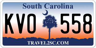 SC license plate KVO558