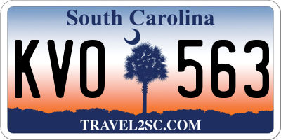 SC license plate KVO563