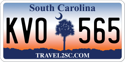 SC license plate KVO565