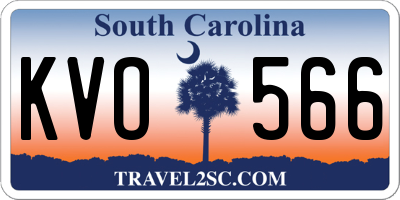 SC license plate KVO566