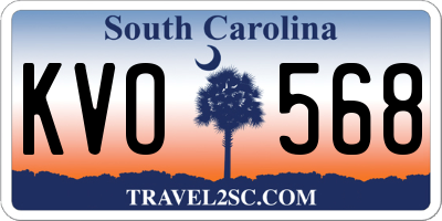 SC license plate KVO568