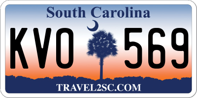 SC license plate KVO569