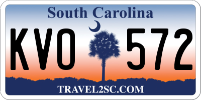 SC license plate KVO572