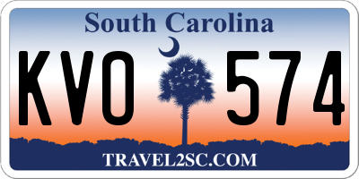 SC license plate KVO574