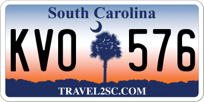 SC license plate KVO576