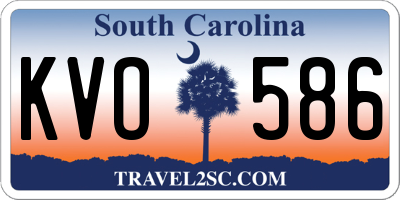SC license plate KVO586